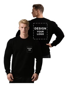 Men's Custom Logo Crewneck Sweatshirt Personalized Chest Back Printing Breathable Pullover Spring French Terry Fleece - Product Image 2