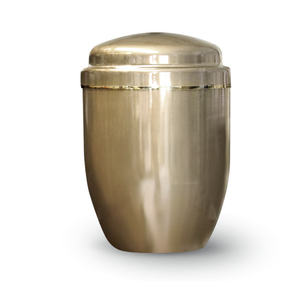 New Arrival Chestnut Decorative Metal Burial <b>Ashes</b> Urn Wide Band Memorial <b>Keepsake</b> <b>for</b> Cremation Funeral Supplies - Product Image 1
