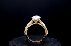 Anillo de Compromiso de Lujo al por Mayor, Chapado en Oro Rosa de 14k, con Diamante Cultivado en Laboratorio, Certificado IGI, Corte Brillante, Solitario - Product Image 4