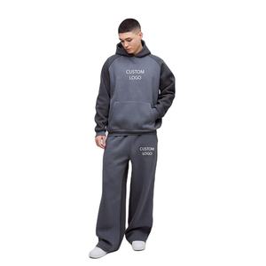 Mens Dusty <b>Pink</b> Full-Zip Custom Logo Hooded Sweatshirt and Jogger Pants <b>Tracksuit</b> OEM ODM Wholesale Apparel - Product Image 5
