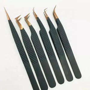 Tweezer <b>mink</b> Rose Gold Diamond Handle <b>Mink</b> <b>Eyelash</b> Tweezers Set Fiber Tip Stainless Steel Sustainable <b>Eyelash</b> <b>Extension</b> Tweezer - Product Image 4