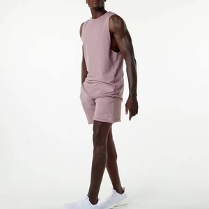 Men's O-Neck Sleeveless <b>Tank</b> <b>Top</b> Solid Color Casual Knitted Style <b>Purple</b> - Product Image 4