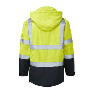 100% Waterproof Breathable Polyester Safety <b>Jackets</b> Men Hi Vis Reflective Work <b>Jackets</b> Construction <b>Rain</b> Coats Best Quality - Product Image 4