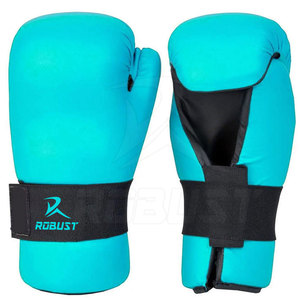 High Quality Leather <b>Karate</b> <b>Gloves</b> for Martial Arts Training Customizable Non-Slip Hook and Loop Closure Hand Protection - Product Image 6