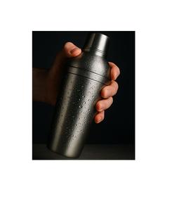 Shaker à cocktails en métal avec couvercle anti-fuite et finition en acier inoxydable poli, outil de bar parfait pour mélanger les cocktails classiques - Product Image 1