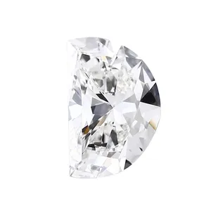 Diamant CVD cultivé en laboratoire, taille demi-lune brillante, 1,50 carat, couleur DEF, clarté VVS2, pour la fabrication de bijoux, provenant d'Inde. - Product Image 2