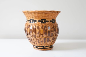 Designer Handwoven Rattan Planter Pot Perfect for Living Room <b>Table</b> Decor and Indoor <b>Plant</b> Styling Wholesale From India - Product Image 5