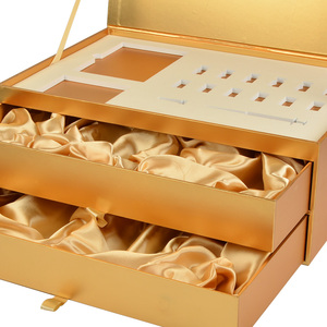 Hộp từ sang trọng bìa nhiều lớp 3 ngăn kéo thiết lập cứng nhắc cứng nhắc giấy handmade trượt Hộp quà tặng - Product Image 2