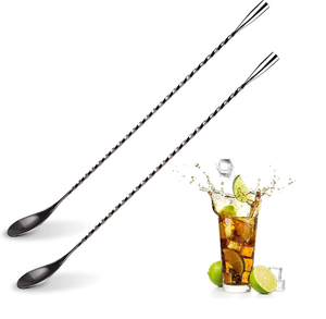 Cuillère à bar en acier inoxydable, fourchette double face torsadée, manche long, fabrication artisanale, prix abordable - Product Image 4