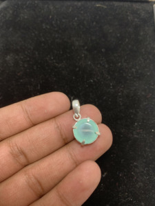 Collar y colgante de plata alemana para mujer, joyería al por mayor, colgante para este collar, estilo chic, forma redonda, precio de oferta, Aqua - Product Image 6
