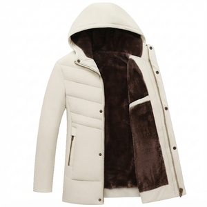Wholesale Men's Long Insulated Hooded Embroidery <b>Winter</b> Outdoor Jacket <b>Thick</b> Warm Eco-Friendly Breathable <b>Coat</b> - Product Image 1