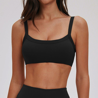Soutien-gorge de yoga à double bretelle, dos ajouré, moulant, à porter comme vêtement extérieur pour la course et les activités de fitness