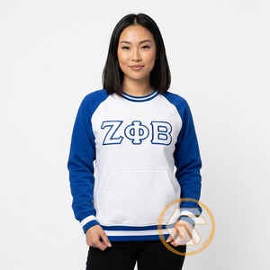 Sudadera de cuello redondo de algodón transpirable para mujer, personalizada al por mayor, bordada, de forro polar, para la hermandad Zeta Phi Beta, ideal para invierno. - Product Image 2