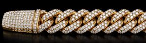 925 Sterling Silver Moissanite Cuban Link <b>Chain</b> Necklace Rhodium Plated <b>Iced</b> <b>Out</b> Hip Hop Gift for Unisex - Product Image 4