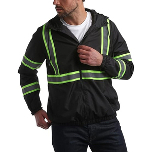 <b>Mens</b> High Visibility Safety <b>Jacket</b> <b>Reflective</b> Waterproof Work Coat for Construction Roadside Outdoor Protection - Product Image 6
