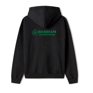Sweat à capuche zippé intégral pour homme en molleton de coton épais 430 g/m² avec surpiqûres contrastées, coupe oversize, style streetwear, hiver - Product Image 2