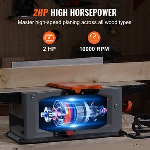 Piallatrice a spirale da banco da 8 pollici con motore da 2HP, 10000 RPM, testa di taglio a 18 lame, braccio estensibile 6.5 8x4, dotata di funzione di giunzione a dita - Product Image 3