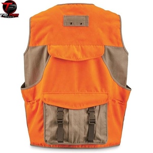 Gilet utilitaire matelassé orange pour homme, col en V, multi-poches, haute visibilité, pour la chasse, la pêche, gilet de sécurité léger - Product Image 6