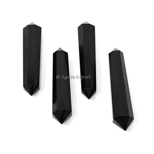 Vente en gros Howlite Points d'agate à double terminaison Pierres précieuses minérales naturelles Pierres de poche de guérison faites à la main en vente - Product Image 3