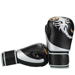 Guantes de Boxeo de Piel Sintética PU Impermeables con Logotipo Personalizado, con Cierre de Velcro y Cordones, para Entrenamiento de Sparring de Muay Thai para Adultos, 10oz 16oz - Product Image 2