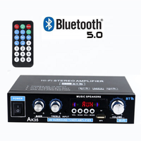 Amplificateurs de puissance domestiques AK35 800W, 2 canaux, BT 5.0, son surround, FM, USB, télécommande, mini amplificateur numérique HIFI stéréo