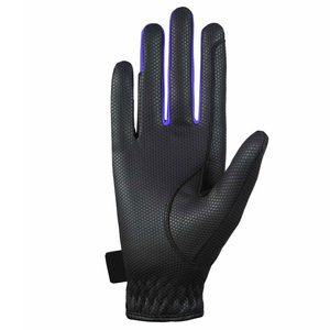 Gants d'équitation professionnels antidérapants – Cuir synthétique à motif nid d'abeille – Mitaines d'équitation respirantes en spandex - Product Image 4