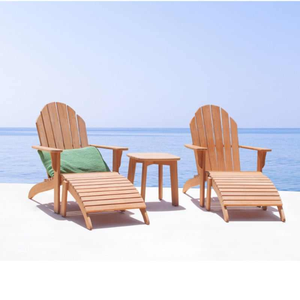 Tumbonas de madera de teca con estilo moderno minimalista para muebles de hogar y conjunto de muebles de jardín - Product Image 1