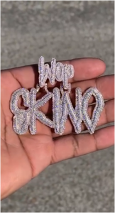 Colgante de Hip Hop Personalizado con Nombre o Letra, Completamente Cubierto de Piedras de Moissanita VVS, Colgante con Iniciales, Joyería Fina - Product Image 4