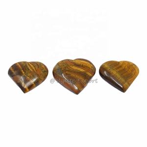 คริสตัลอ้วนธรรมชาติรูปหัวใจพลอยตาเสือด้วยเทคนิคขัดเงาเพื่อการรักษาและความรัก - Product Image 1