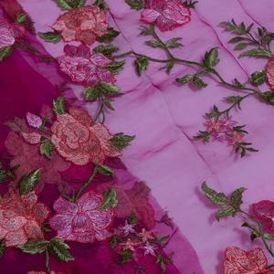 Malty embroidery fabric lace fabric net fabric organza fabric embroidery abaya fabric embroidered kaftan fabric wholesale export - Product Image 2