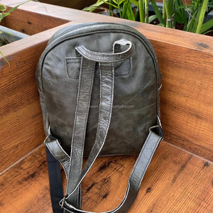 Mochila de Cuero Auténtico de Grano Completo, Personalizada, Hecha a Mano, Unisex, Vintage, Cuero de Vaca, Alta Calidad, Portátil - Product Image 4