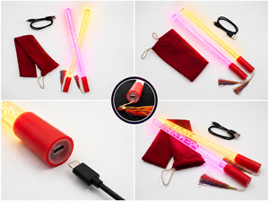 Fancy Multi Color LED Lighting Dandiya Stick <b>Auto</b> On/Off USB Rechargeable <b>Battery</b> Silk Tassel Decoration Durable Safe Reusable - Product Image 4