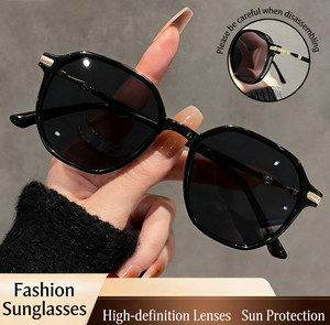 Unisex New Design Cut-Edge Sunglasses with UV400 Protection Lens Gold Lightweight Full-<b>Frame</b> Decoration for Outdoor - Product Image 3