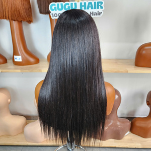 Pelucas largas 100% cabello humano virgen vietnamita natural liso, doble densidad, longitud larga, frontal transparente/HD, Vietnam - Product Image 4
