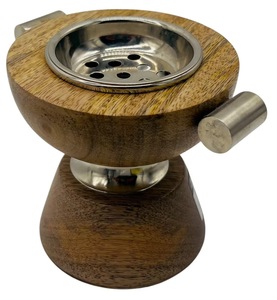 Brûleur d'encens en bois fait main avec poignées et support en métal, diffuseur d'aromathérapie, décoration d'intérieur - Product Image 4