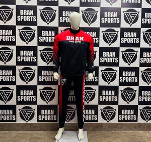 ชุดวอร์มผู้ชายแบรนด์ Bran Sports สำหรับฤดูหนาว น้ำหนักเบา ผลิตจากโพลีเอสเตอร์ 100% แบบถัก พิมพ์ลายด้วยเทคนิค Heat-Transfer ซิปยาวเต็มตัว เอวยางยืด รับผลิตแบบ OEM - Product Image 1