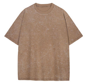 Camiseta con estilo de lavado ácido, con textura desgastada única, algodón suave y transpirable, corte moderno, perfecta para los amantes del streetwear. - Product Image 3