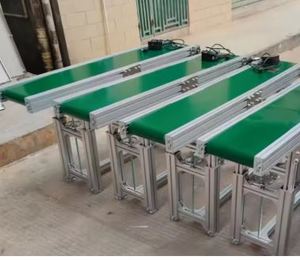 Bande transporteuse industrielle automatique en PVC, caoutchouc, nylon, PU - R V Packaging Machinery Solution Co. 230V Vert - Product Image 3