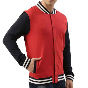 Chaqueta Universitaria de Béisbol Unisex Nueva de Alta Calidad, Mangas de Lona, Tela de Algodón, con Capucha, Acolchada, Informal de Invierno, con Logotipo Frontal - Product Image 1