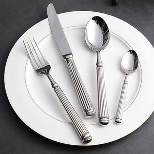 Juego de cubiertos de acero inoxidable con acabado espejo premium, utensilios de comedor duraderos, perfectos para la mesa de cocina, restaurante, hotel. - Product Image 5