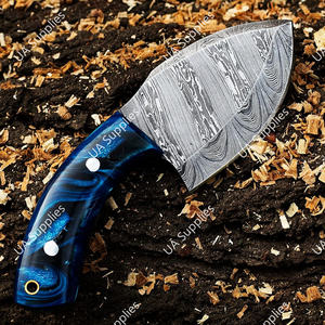 Cuchillos de caza y camping de acero de Damasco rectos OEM/ODM personalizables al por mayor, con mango de resina, en grandes cantidades al mejor precio - Product Image 3