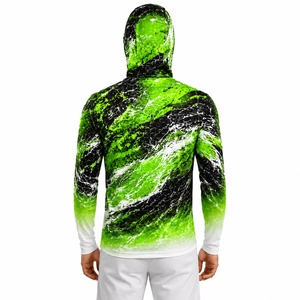 Hoodie de pêche unisexe à manches longues UPF 50, imperméable, coupe-vent, séchage rapide, évacuation de l'humidité, respirant, logo personnalisé, vente en gros pour pêcheurs - Product Image 2