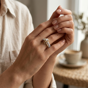 Luxury Lab Grown Diamond <b>Ring</b> Gold East-West Bezel <b>Set</b> Oval Cut Engagement <b>Rings</b> for <b>Women</b> Jewelry - Product Image 2