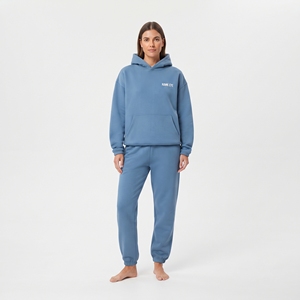 Conjunto deportivo informal de 2 piezas para mujer, sudadera con capucha y pantalón de chándal extragrande, a la moda. - Product Image 6