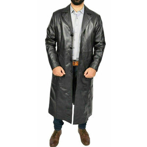 Breathable Winter Warm Men Leather <b>Long</b> <b>Coat</b> Casual Wear Men Leather <b>Long</b> <b>Coat</b> In Reasonable Price - Product Image 1