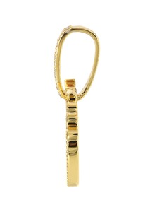 Pendentif classique unisexe avec diamant de laboratoire rond taille brillant couleur D, plaqué or, en métal précieux, taille personnalisable, bijou - Product Image 5