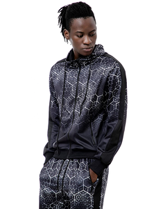 Combinaison de sport pour hommes, Sweat-shirt imprimé, haut de gamme, Sweat à capuche coupe cintrée avec fermeture éclair, tenue de sport, 2 pièces, bon marché, - Product Image 4