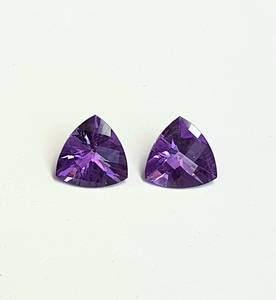 Gema Suelta de Amatista Natural, Corte Trillón, 2.00Ct, Púrpura Violeta, para Joyería, ZUBEDA GEMS JEWELLRY, Piedra de Nacimiento de Febrero - Product Image 1