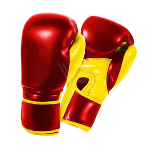 High Quality Customizable Leather MMA Boxing <b>Gloves</b> with <b>Moisture</b> Wicking Lace-Up Closure Fitness Training Gear Reasonable Price - Product Image 1