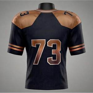 Maillot de football américain entièrement sublimé personnalisé – Promotion en gros, pas cher, avec possibilité d'ajouter des noms, pour adultes, respirant, manches courtes, chemises et hauts - Product Image 3